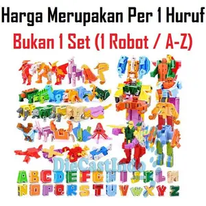 Mainan Anak - Alphabet Robot (Satuan) - Mainan Huruf Transformasi