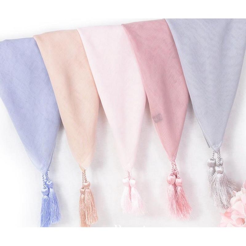 Hijab Segi Empat Paris Tassel Premium || Jilbab Paris Tassel  Part 2 Square 1