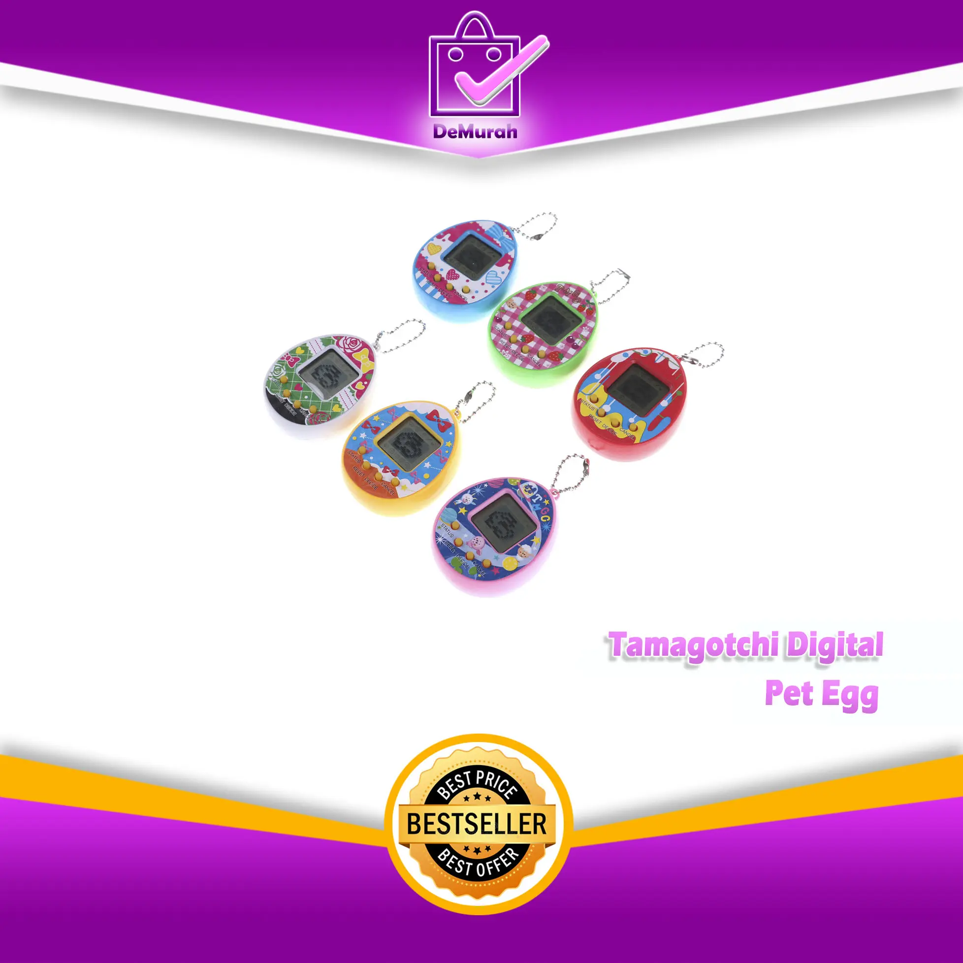 Tamagotch1 Digital Pet Egg Mainan Virtual Hewan Peliharaan Elektronik Edukatif Anak Interaktif & Portable untuk Anak dan Dewasa A238
