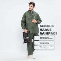 Gambar jas hujan dewasa Rainpro Hitam Coksu Army Parasut Premium O25 Pria Wanita Setelan Baju Celana - Hitam dari KHN Store Kab. Sumedang 5 Tokopedia