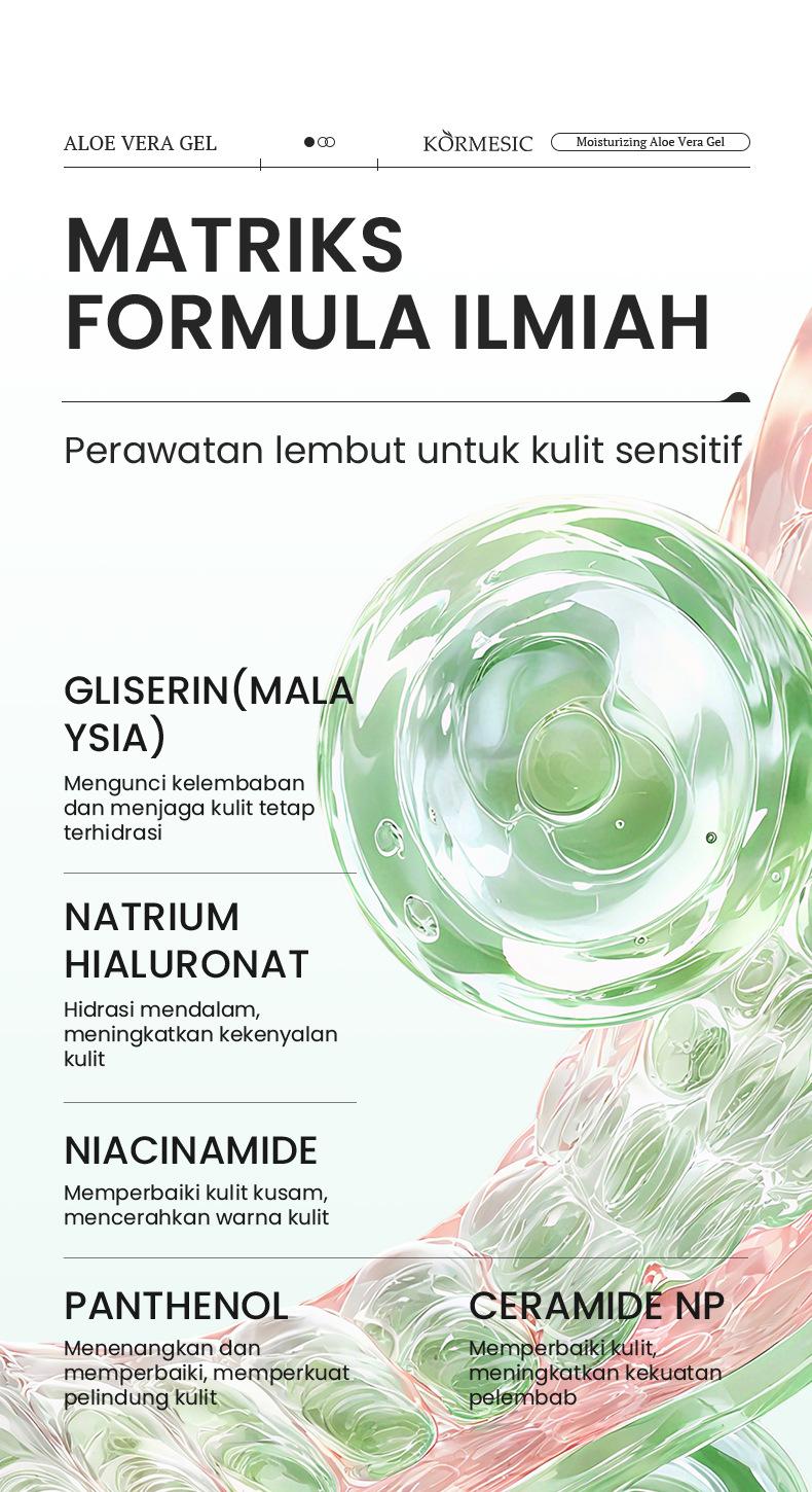 Aloe Vera Moisturizing Gel 300gr Face & Body Gel Multifungsi Dengan Antioxidant Mencerahkan & Menenangkan Kulit Kemerahan Atau Iritasi Penghilang Bekas Jerawat Hitam Gel Lidah Buaya Moisturizer Gel Pelembab Kulit Soothing Gel Perawatan After Sun