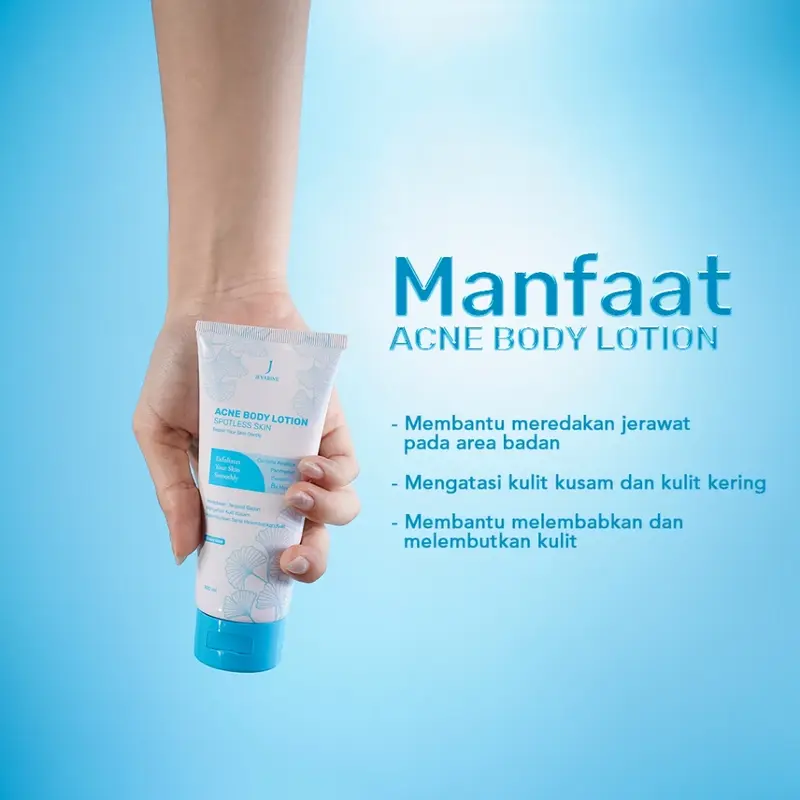 Acne Body Lotion Spotless Skin 1PCS - Mengatasi Jerawat Badan, Kulit Kusam, dan Melembabkan Kulit | Berjerawat Mencerahkan Perawatan Tubuh Mengencangkan Niacinamide Ceramide Kering Hyaluronic 1