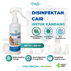 Spray Disinfektan Kandang Hewan Peliharaan 250ml KLINO CARE Chloride Base Perawatan Binatang Ternak Siap Pakai