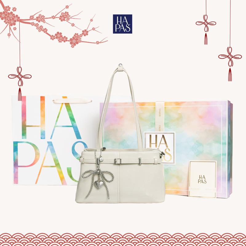Bộ Quà Tặng Túi Xách Neutral "Mơ" HAPAS - Set Quà Tặng Kèm Charm Cao Cấp Cho Người Thương TDV250433 - BST ON CLOUD NINE