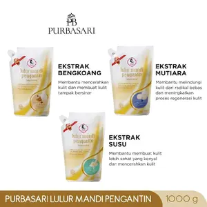 Purbasari Lulur Pengantin 500gr | 1000gr | 1kg / Lulur Pemutih Whitening Pencerah / Lulur pelembab kulit / Lulur Badan perontok daki / Kemasan Hemat ekonomis