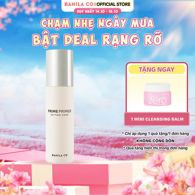 [Hàng mới về] Xịt Khóa Giữ Lớp Trang Điểm Banila Co Prime Primer Setting Fixer Lâu Trôi