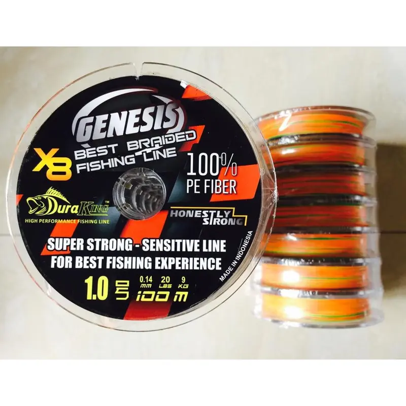 PE Duraking Genesis 100M X8 dan X12 Multi Color Super Strong 2