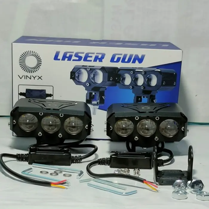 PROMO - SEPASANG LAMPU TEMBAK LED SOROT SQL 3 MATA VINYX 1