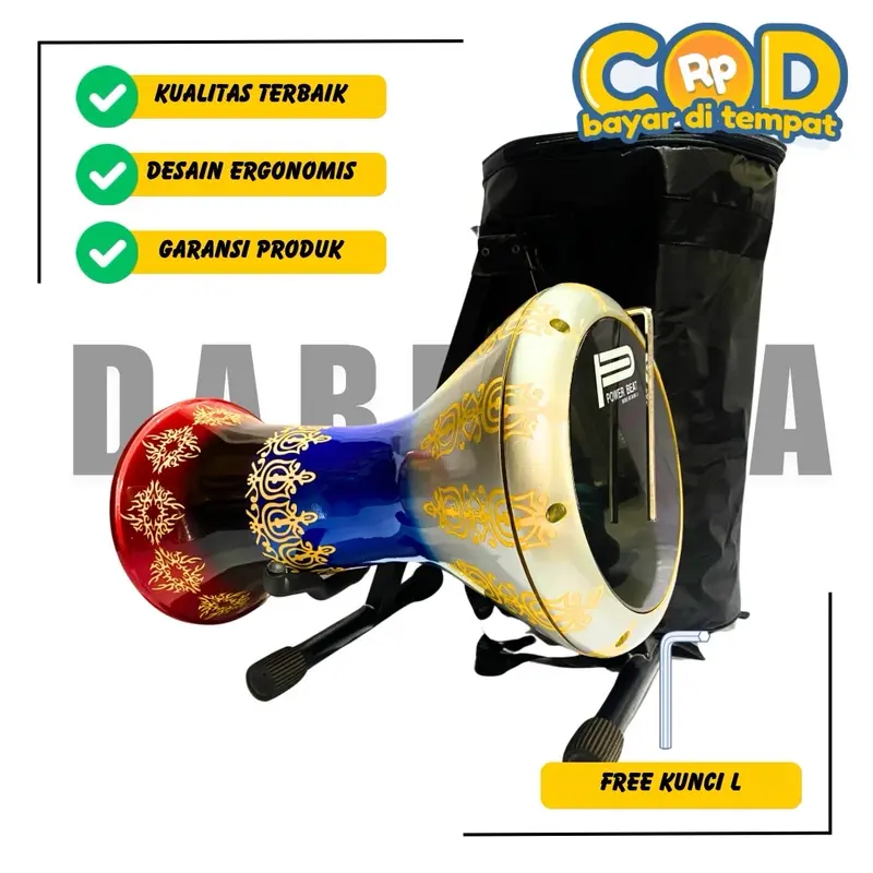 COD Darbuka 8 inch Motif + Tas dan Kunci L 2