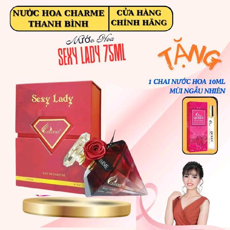 Nước Hoa Nữ CHARME SEXY LADY 75ML Tặng 1 chai nước hoa 10ml mùi ngẫu nhiên perfume