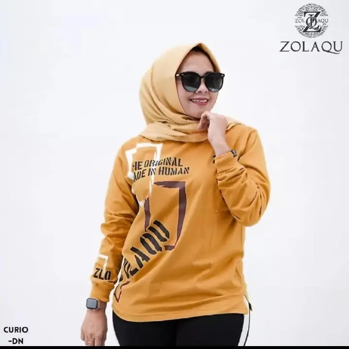 Atasan Wanita Zolaqu/Kaos Panjang Full Size/Atasan Rib Wanita M L XL XXL XXXL/Kaos Combed Tebal/ Baju Motif Variasi 0