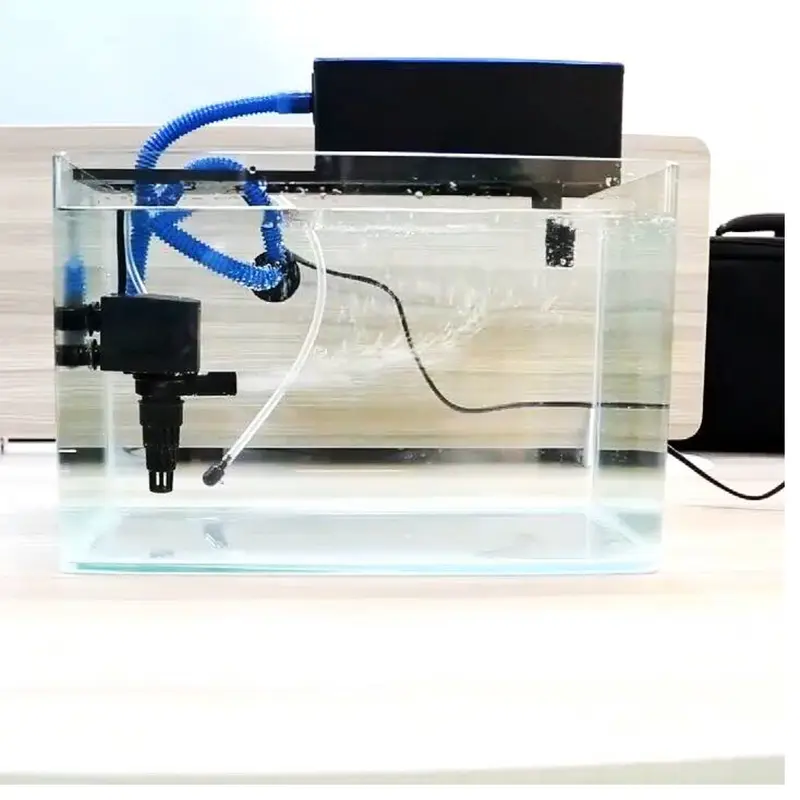 paket lengkap box filter mini ( s ) aquarium saringan filter bonus kapas 0