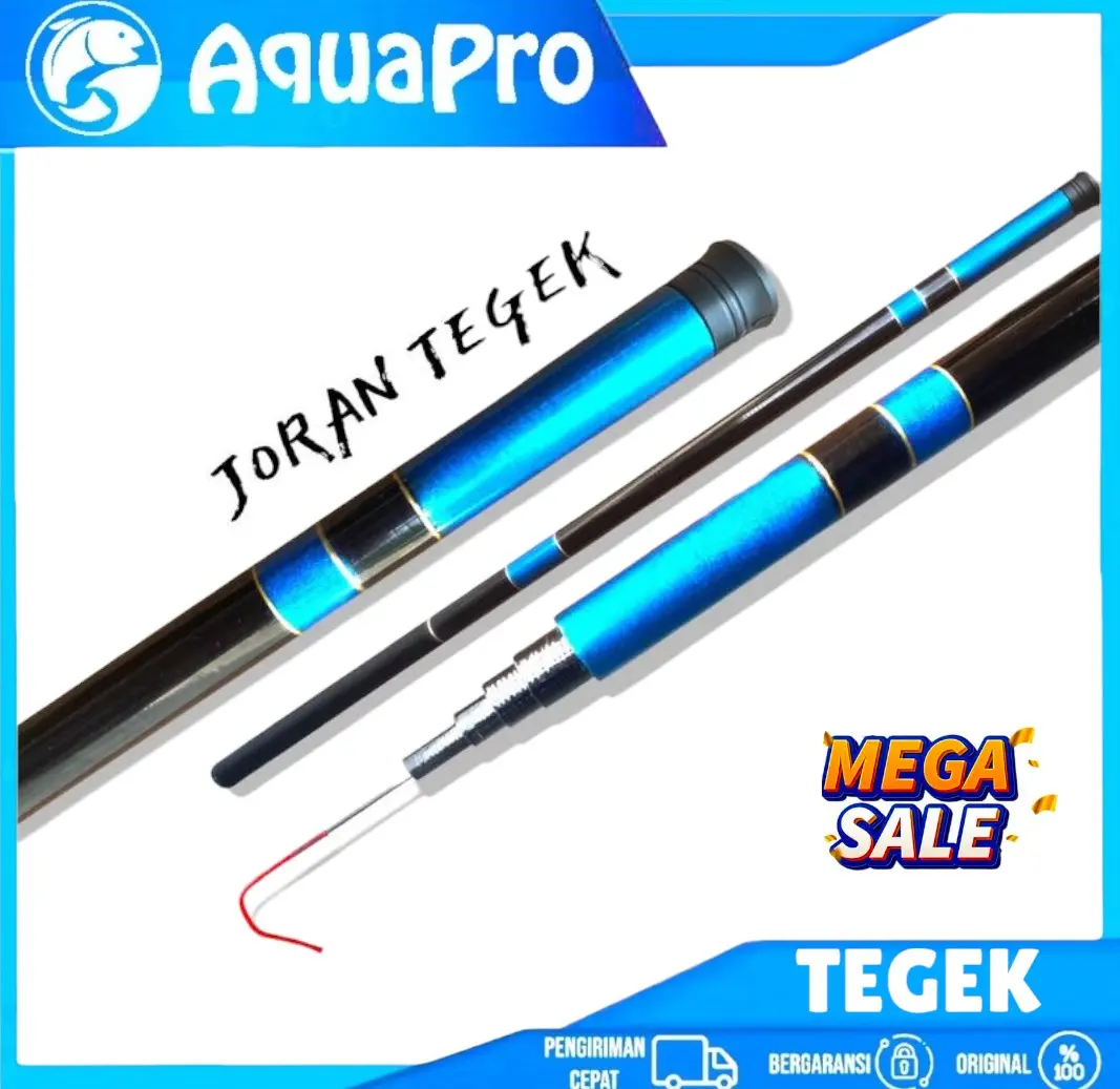 Aquapro Joran Tegek 1.8M-3.6M Kualitas Tinggi Super Ringan Serat Kaca Keras Tangan Pancing Portabel Teleskopik Joran Pancing Joran Tegek Tongkat Mancing