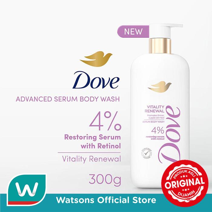 Gambar [NEW!] Dove Advanced Serum Vitality Renewal Body Wash - Sabun Mandi Cair untuk Menutrisi Kulit 300g dari Watsons Indonesia Official Store Kab. Tangerang Tokopedia