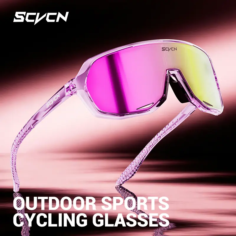 SCVCN Kacamata Bersepeda Model Fashion Olahraga Outdoor Lari Mendaki Jalan Kaki Pickleball Pria Wanita Kacamata Pelindung UV400 Sepeda Motor Mengemudi Mobil Tahan Angin Anti Selip Kacamata Hitam Bersepeda