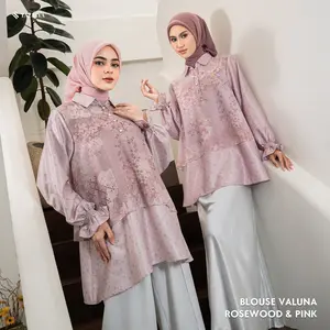 [Best Seller] Tazbiya Blouse Valuna Series | Tunik Motif Premium | Tunik Terbaru | Atasan Wanita