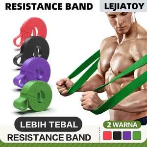 [Ready]Resistance Bands 15-125lbs Alat Fitness Olahraga Gym Alat Yoga Fitness Exercise Resisitance Belt