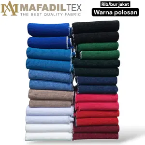 Kain Rib Bur 1x1 babat 2x2 Polyster collorful tebal premium per lembar