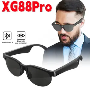 Kacamata Bluetooth Nirkabel Cerdas XG88 PRO dengan Mikrofon, Earphone Musik, Kacamata Olahraga Luar Ruangan, Kacamata Hitam