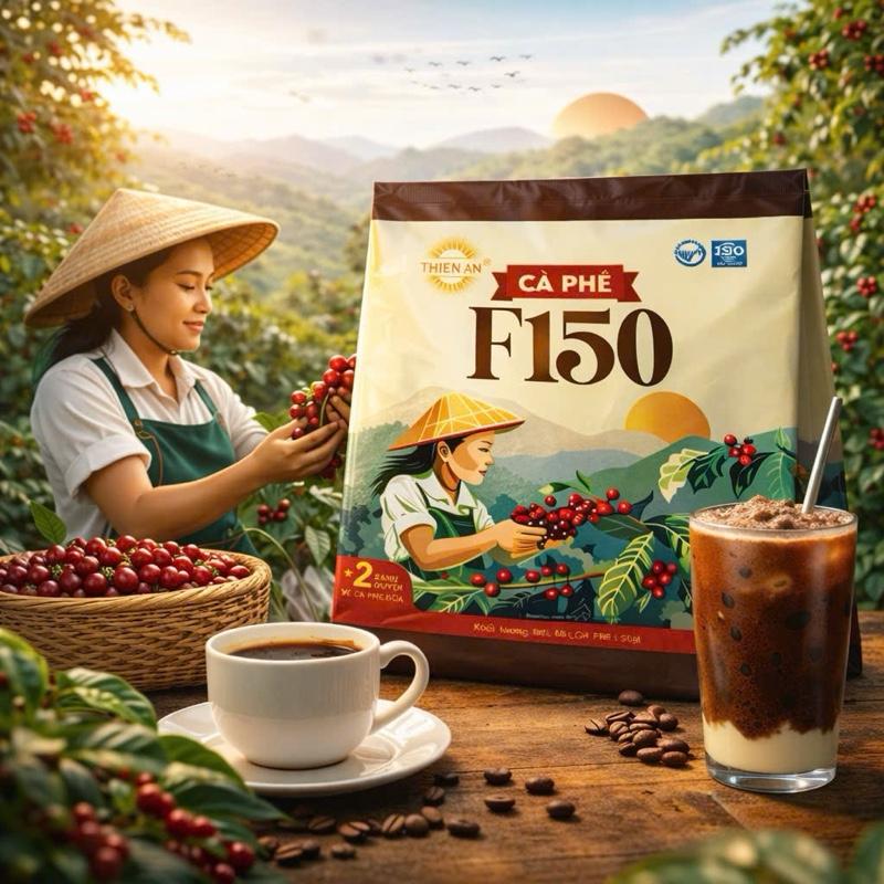 [Mua 1 Tặng 1] Cà Phê Sữa F150 Thiên An 3in1 - túi/24 gói x 17g