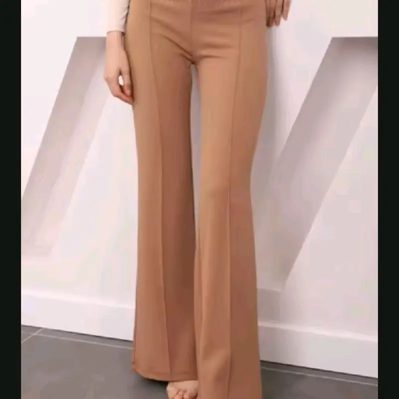Celana Cutbray Knit Zipper Premium Tebal Pinggang Elastis Celana Wanita Remaja Ootd Kekinian Trand Terbaru 2025 Fashion  Modern Highwaist Korean Celana Wanita Jumbo Panjang 5
