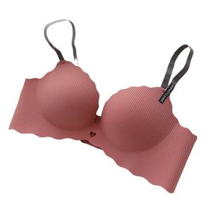 Bộ Áo Ngực Không Gọng Không Đường May Dành Cho Nữ, Thiết Kế Rỗng Tình Yêu Gợi Cảm, Viền Gợn Sóng Ngực Nhỏ Chun, Đồ Lót