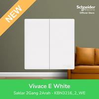 Gambar Schneider Electric Vivace E Saklar Lampu Putih - 2 Gang 2 Arah 2G2A 16A -KBN3216_2_WE dari Schneider Electric Indonesia Kab. Bekasi 1 Tokopedia