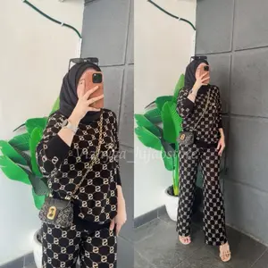 Vizhyaa_hijabstore  ONESET MAURA Setelan Celana Wanita Simple