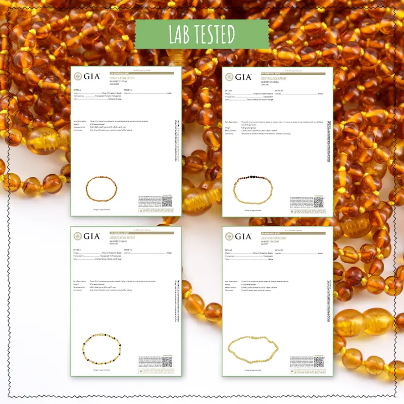 Amber Buddy - XB54Y Kalung dan Gelang Amber bayi 32cm & 14cm. Yellow 7
