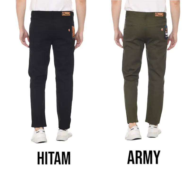 Paket Hemat Celana Chinos Panjang 100k Dapat 2 Slimfit Kerja Harian Santai TheBrosSecond Pria Wanita Casual Formal Katun Melar 5