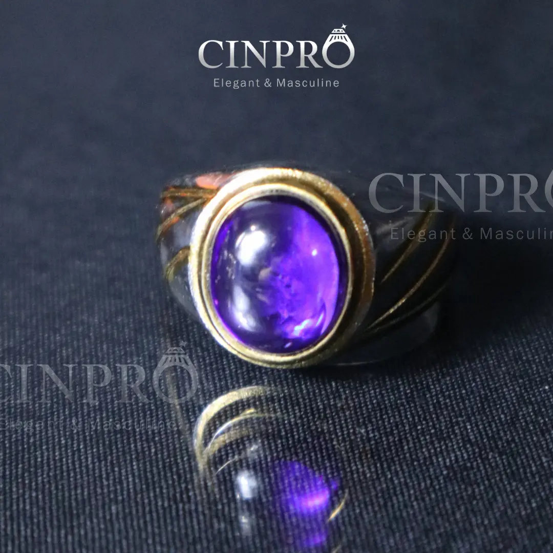 [CINPRO] Cincin Batu Kecubung Ring Kombinasi + Box Cantik