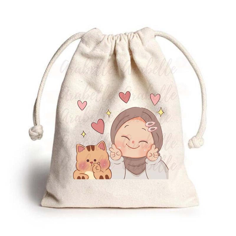 Product Introduction of Pouch Serut Blacu Bergambar Karakter Anak Perempuan & Laki-Laki Muslim/Pouch Muslim 0