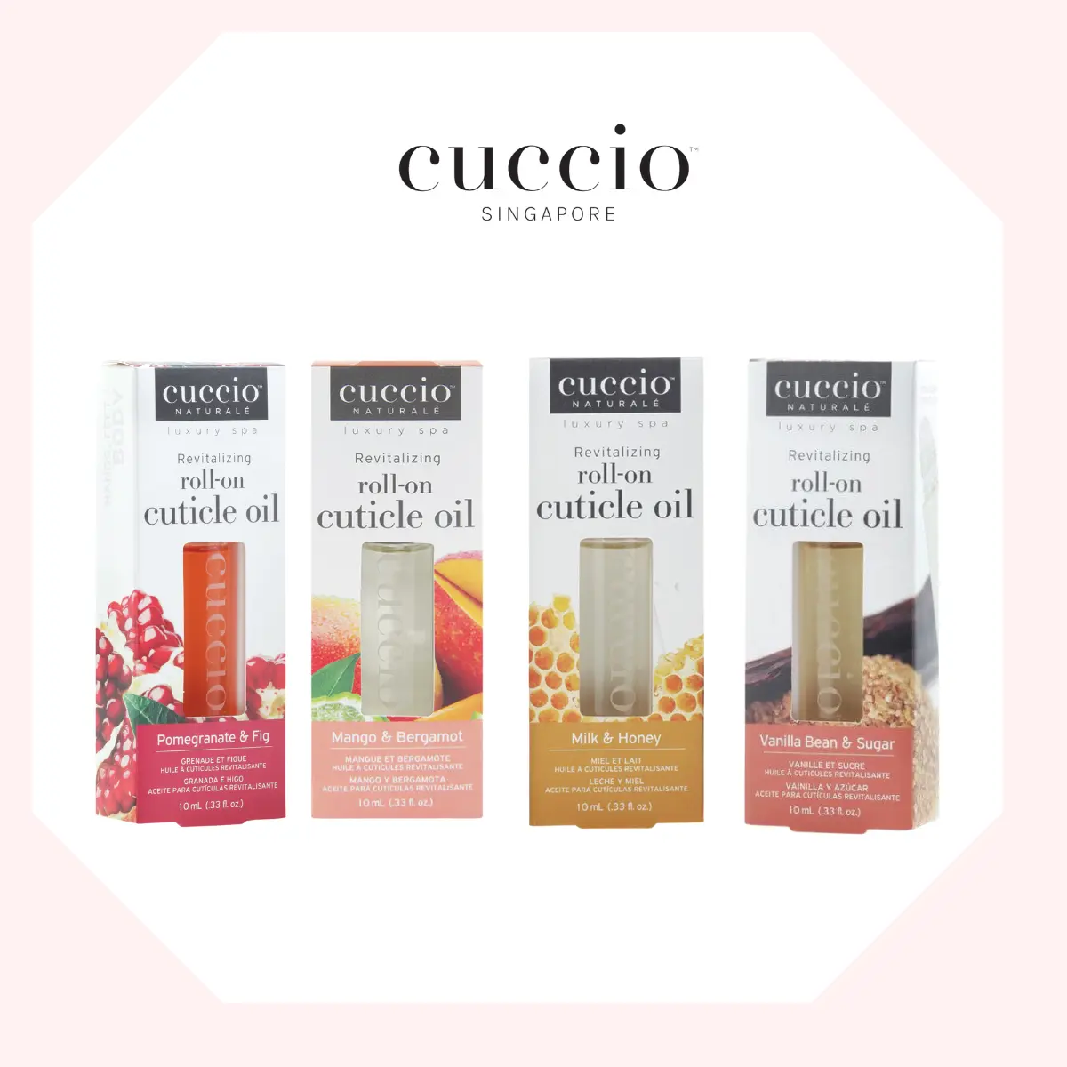 (CUCCIOSG) Cuccio Roll On Cuticle Oil Hydrating Naturale 10ml (Rollerball application,Made in USA) Nails Nail Care cuticleoil