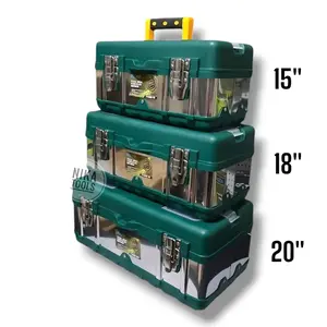 Tool Box Stainles Stell SS 15" Toolbox Toolkit Kotak Alat Perkakas Doziro