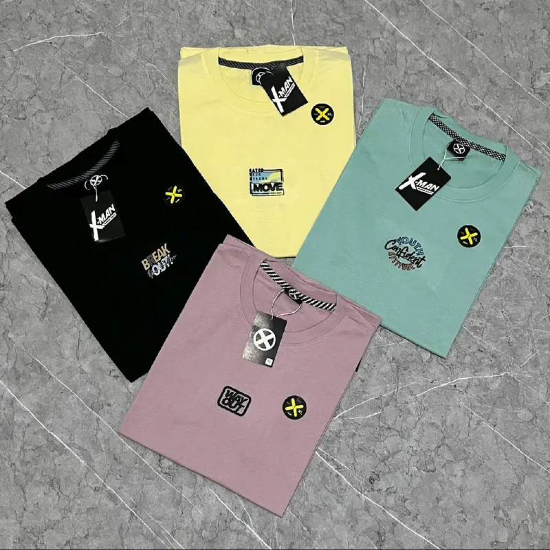 PAKET 4PCS 100RIBU KAOS distro, KAOS LENGAN pendek, SEMI katun, MOTIF RANDOM baju oblong atasan pria dan wanita Lengan Pendek 5