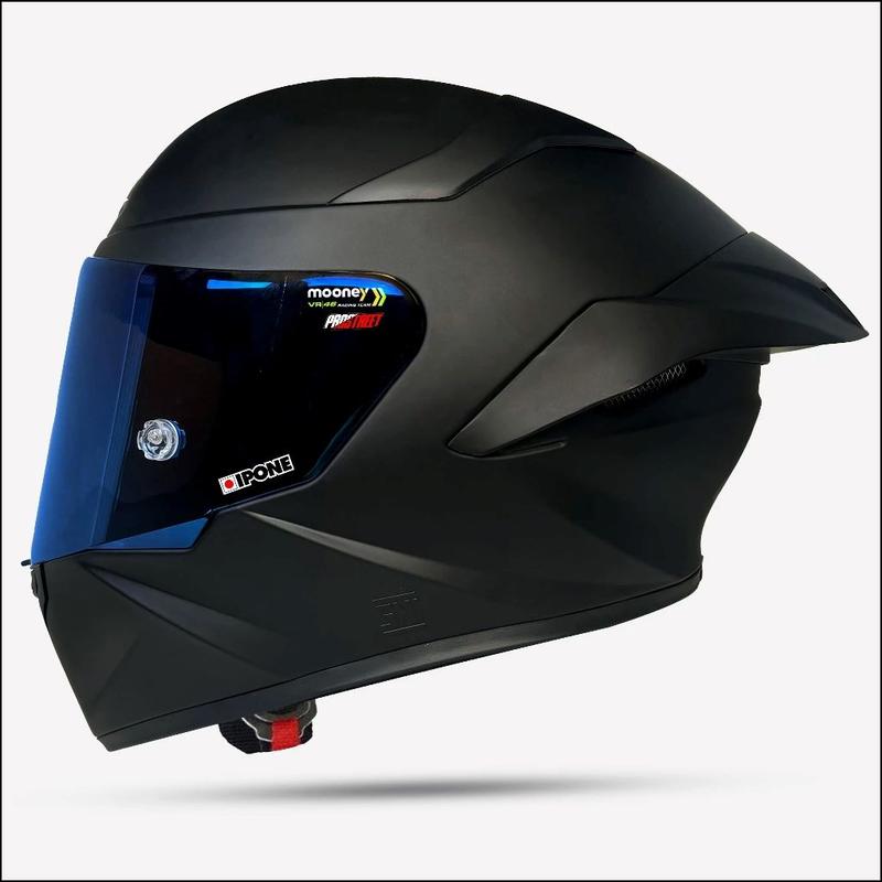 Helm Full Face Mla  crypton tt course terbaru Soid Glosy Kaca Visor Clear Blue Red Gold/Helm Full Face Terbaru Mla Crypton SNI Original MLA (BISA COD) 0