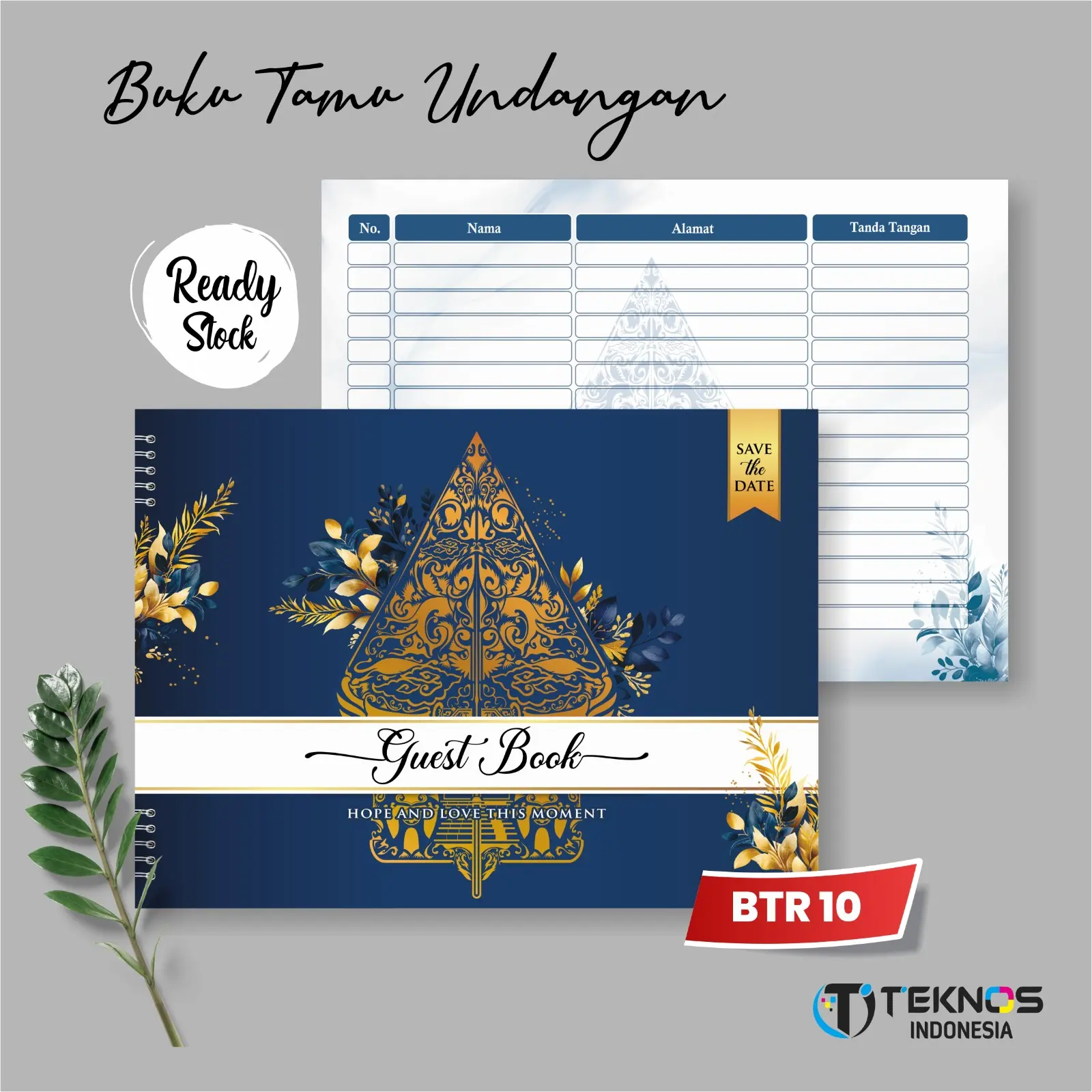WEDDING GUEST BOOK - BUKU TAMU UNDANGAN PERNIKAHAN READY BTR 10 - BUKU TAMU READY STOK