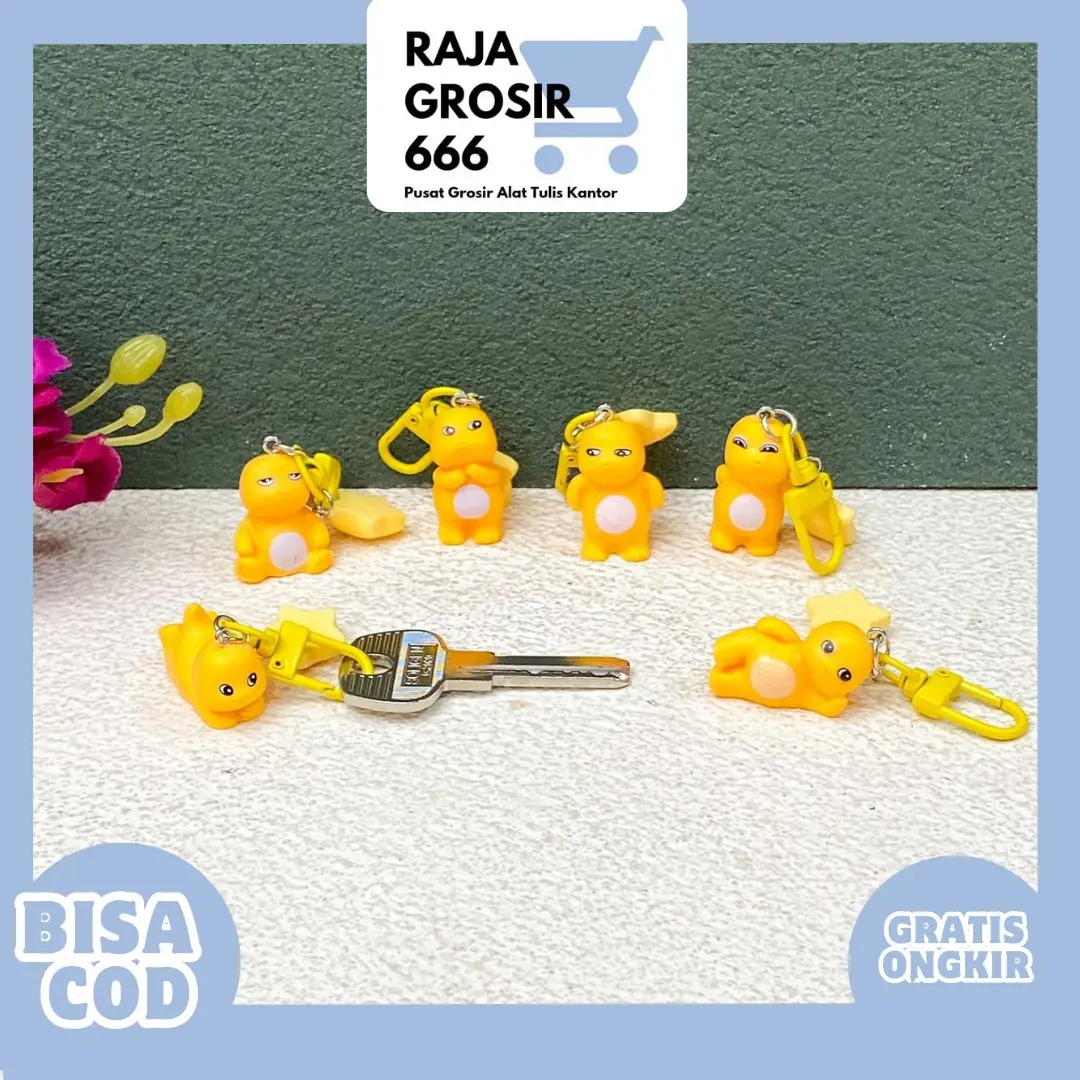 NAILONG DINO BINTANG GANTUNGAN KUNCI RESIN GK-1646 KEYCHAIN KEYRING TERMURAH TERJANGKAU COD