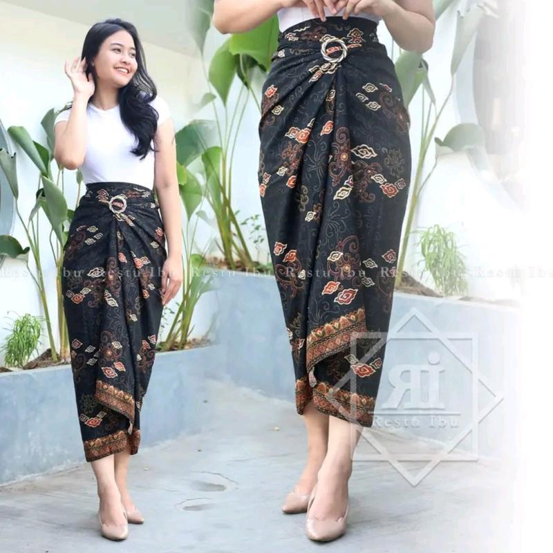 Rok Lilit Batik Kondangan Rok Lilit Wisuda Elegan Batik Halus Kekinian Rok Lilit Batik bahan foil//rok free gasper 2