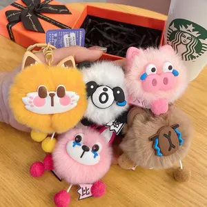 AB118 Gantungan Kunci Lucu Motif Animal Keychain Accecories Animal Cry Bag Keychain Gantungan Kunci Bulu