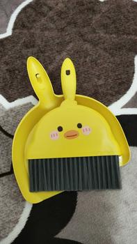 Product Review of Sapu Pengki Mini Pembersih Debu Meja Mobil Karakter Baby Cleaning Broom Set Cikrak Dustpan from a**. 0