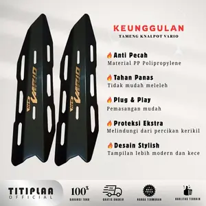 Cover Knalpot Vario New Gold Tutup Knalpot Vario Tanpa Baut | Vario 110 | Vario 125 | Vario 150