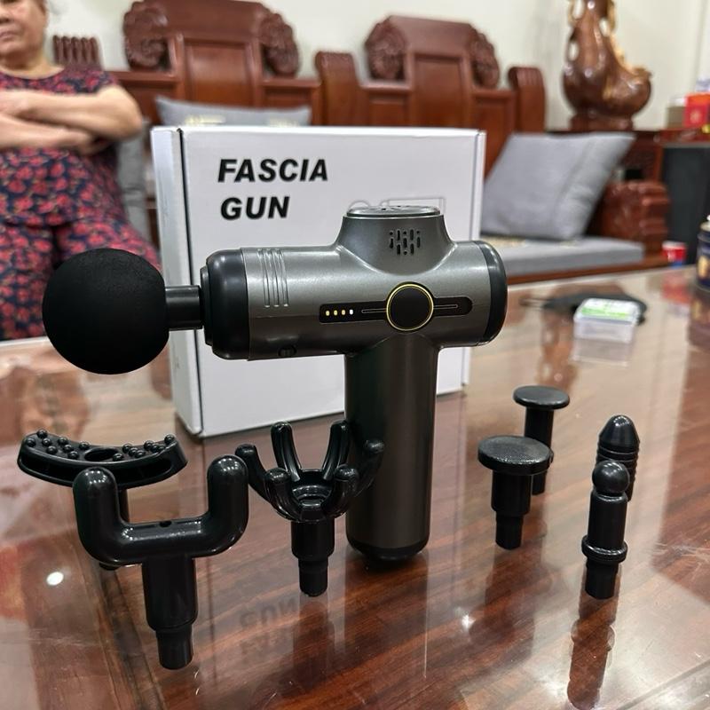Máy Massage Cầm Tay FASCIA GUN 8 Đầu 6 Chế Độ Lực Mạnh Massage Toàn Thân,Cổ,Vai,Gáy Giúp Thư Giãn Sau Giờ Làm Việc