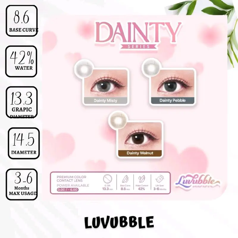 SOFLENS LUVUBBLE - DAINTY DIA 14,5 MM NORMAL Eye Softlens 0