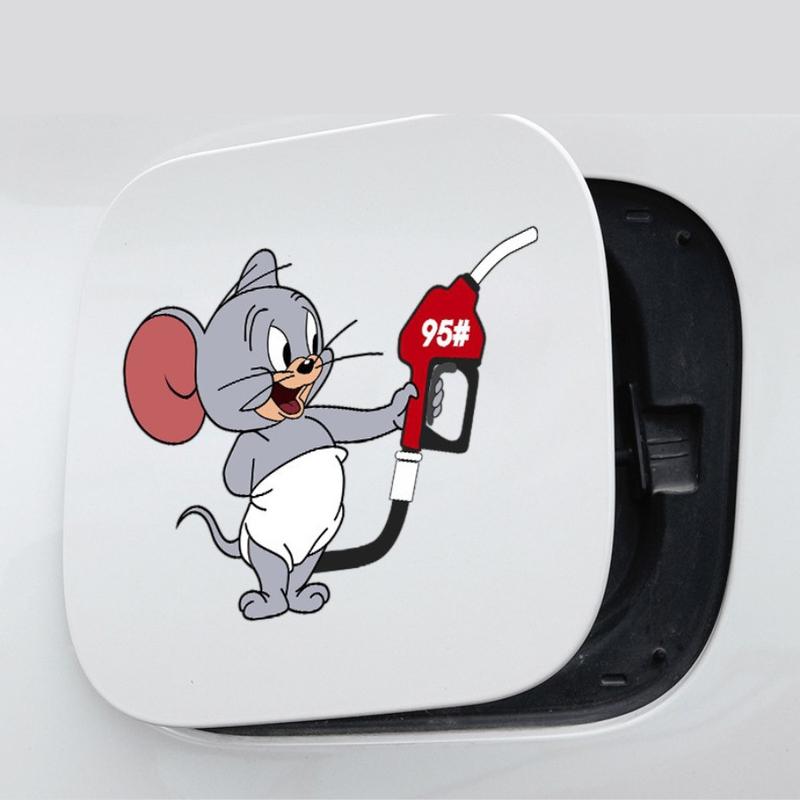  Decal Dán Xe nắp bình xăng Jerry - Decal dán ô tô in UV Cao Cấp 