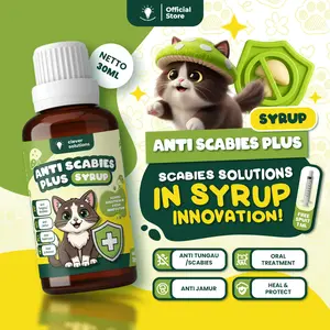 Clever Solutions - Anti Scabies Plus Syrup 30ML Formula Oral Atasi Scabies Jamur Borok & Ringworm Dukung Pertumbuhan Bulu dan Kulit Sehat
