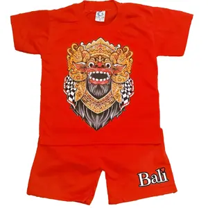 Setelan Kaos Anak Bali Barong Usia 2-7tahun bahan adem dan lebih tebal Cowok Cewek Katun Bayi Parsel