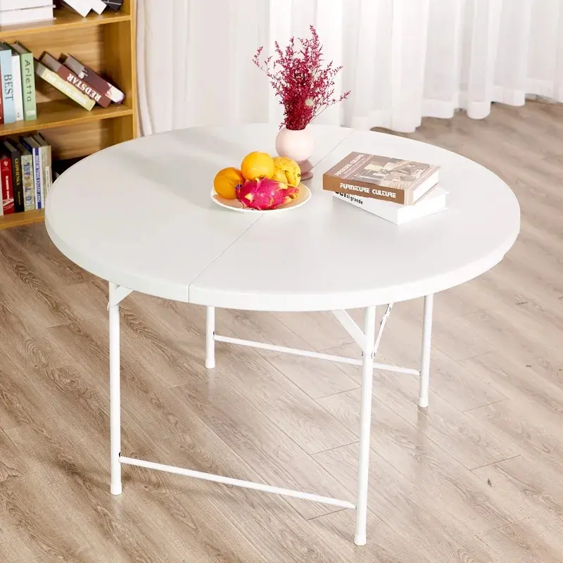 Outdoor Folding Foldable Table Portable Save Space (ROUND) - 80CM / 122CM