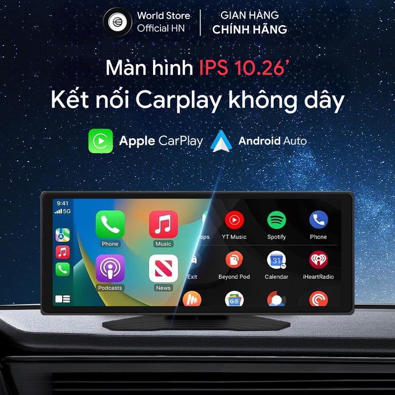Màn hình IPS Cronus Carplay 10.26 inch - Hỗ trợ Apple Carplay & Android Auto với kết nối không dây