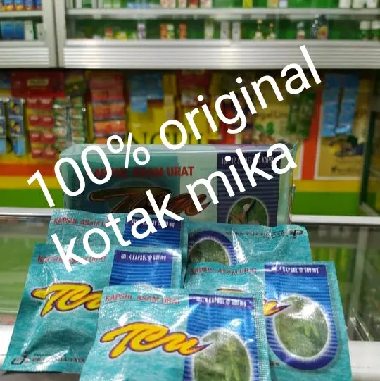 TCU kapsul herbal untuk pria dan wanita sangat bagus untuk asam urat pegalinu dan nyeri sendi 1 kotak isi 12 sachet @4kapsul #kotak mika